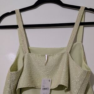 NWOT Free People Beaded Crop Top